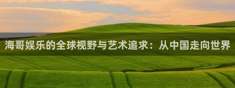 上海mg不朽情缘汽车电子有限公司：海哥娱乐的全球视野与艺术追求：从中国走向世界